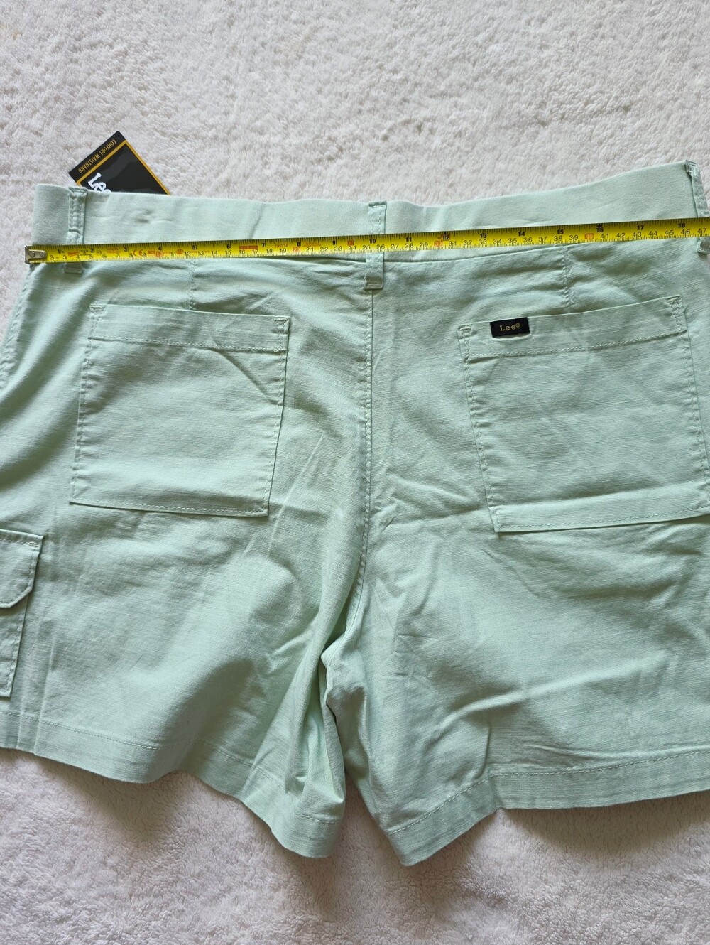 New Lee Women's Comfort Waist 5" summer soft sage cotton Cargo Shorts, Size XXL - Picture 11 of 12
